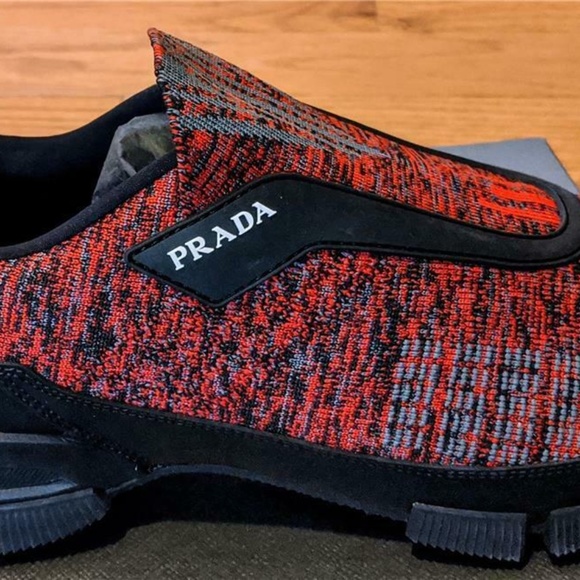 Prada Leather/Synthetic Slip On Runner Sneakers - Picture 3 of 5